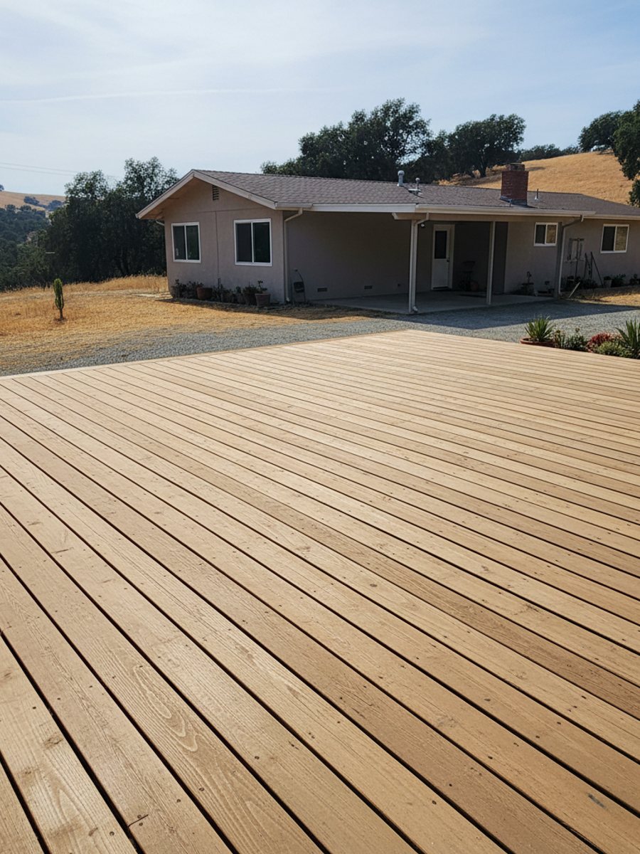 Deck Resurfacing completed by Omega Deck Solutions in Pollock Pines, CA