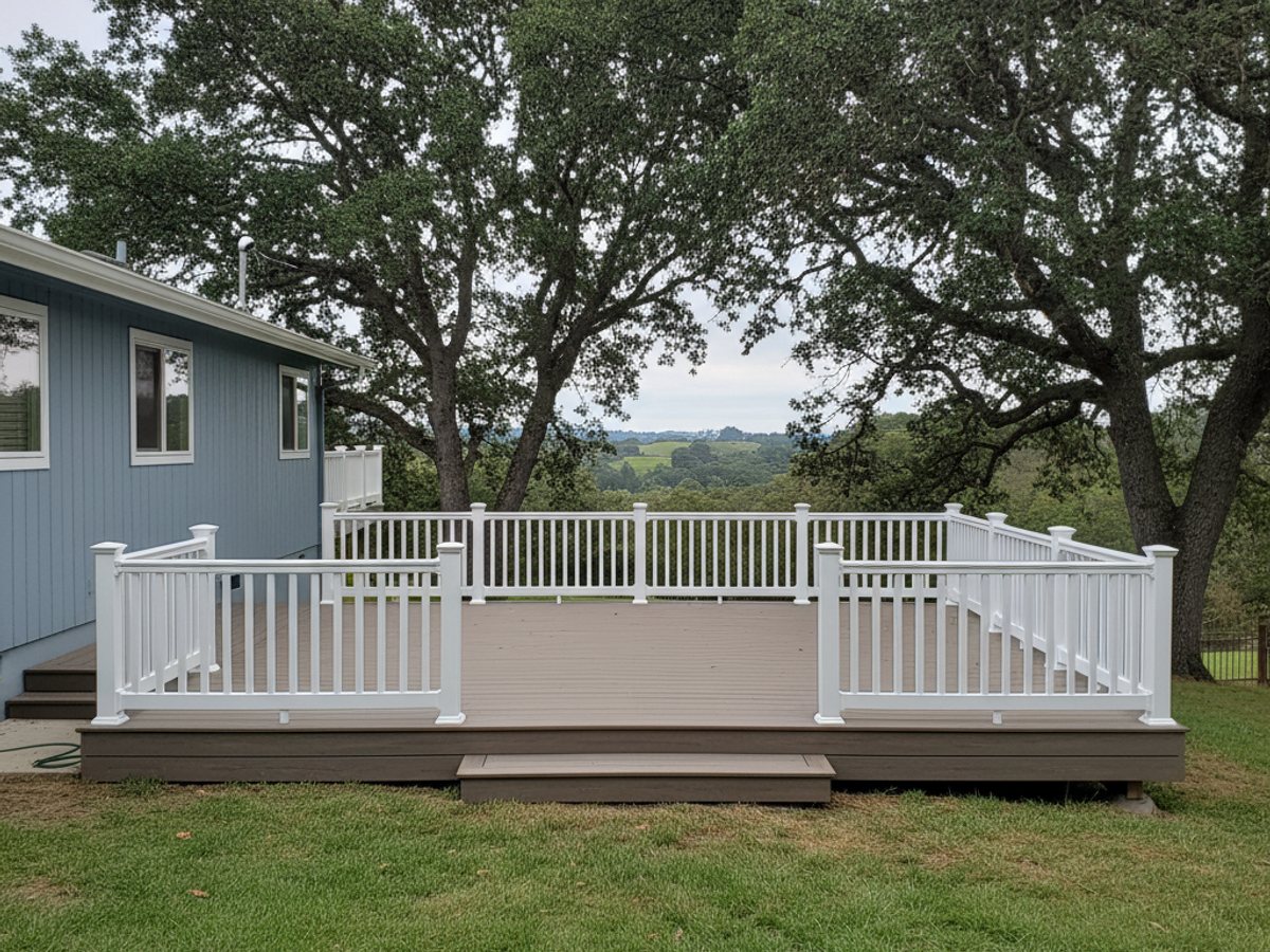 Multi-Level Deck Construction completed by Omega Deck Solutions in Georgetown, CA