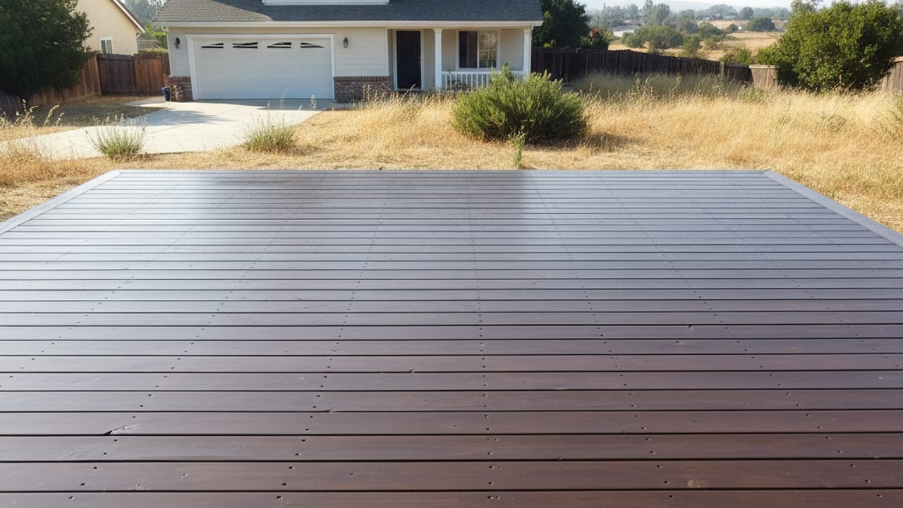 Custom Deck Design completed by Omega Deck Solutions in El Dorado Hills, CA